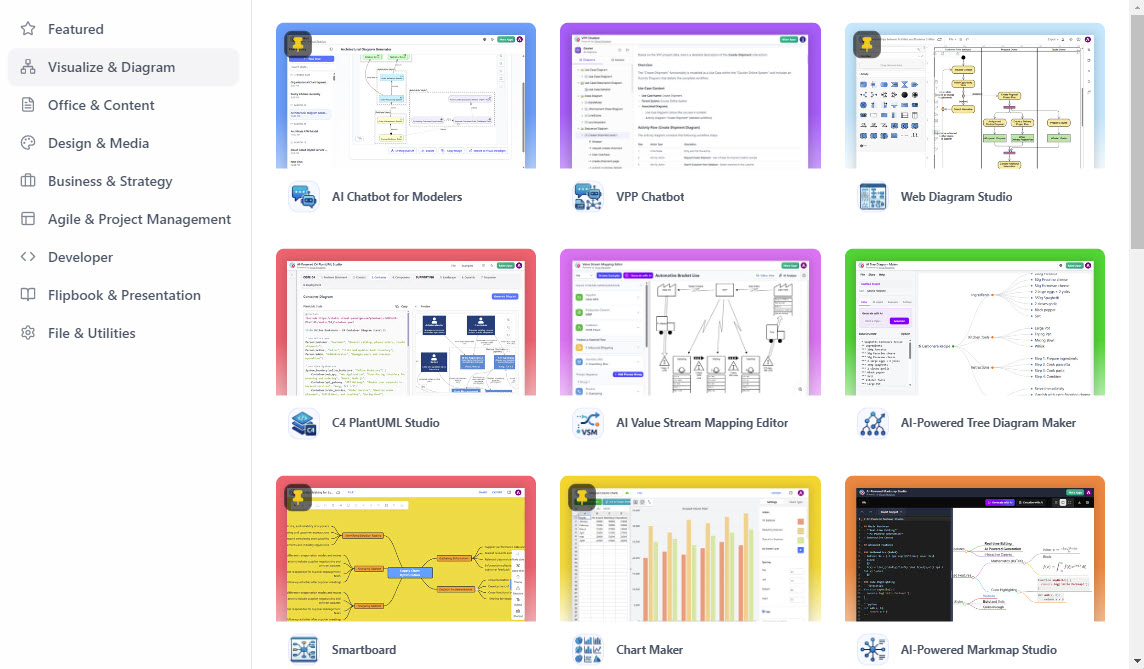 Screenshot of the new Unified Platform UI, highlighting the centralized file/artifact list and the app launcher.